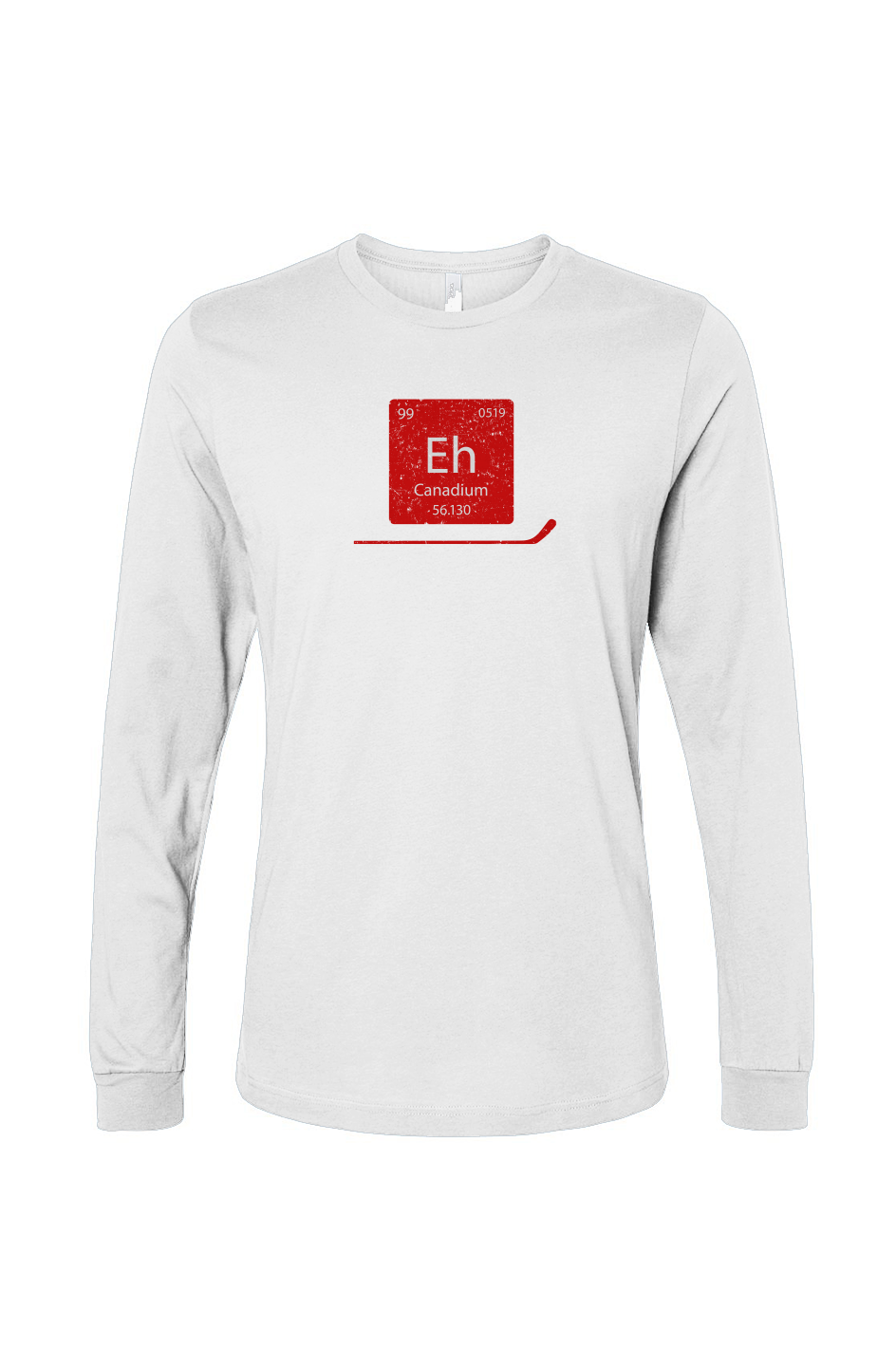 The Benchwarmer Canadium Long Sleeve White | Barn Garb Hockey Threads