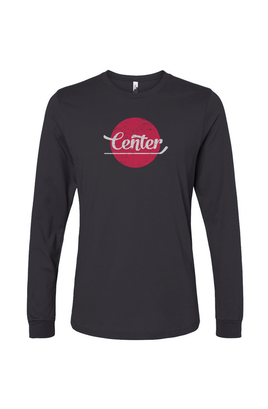 The Benchwarmer Center Dot Long Sleeve Black | Barn Garb Hockey Threads