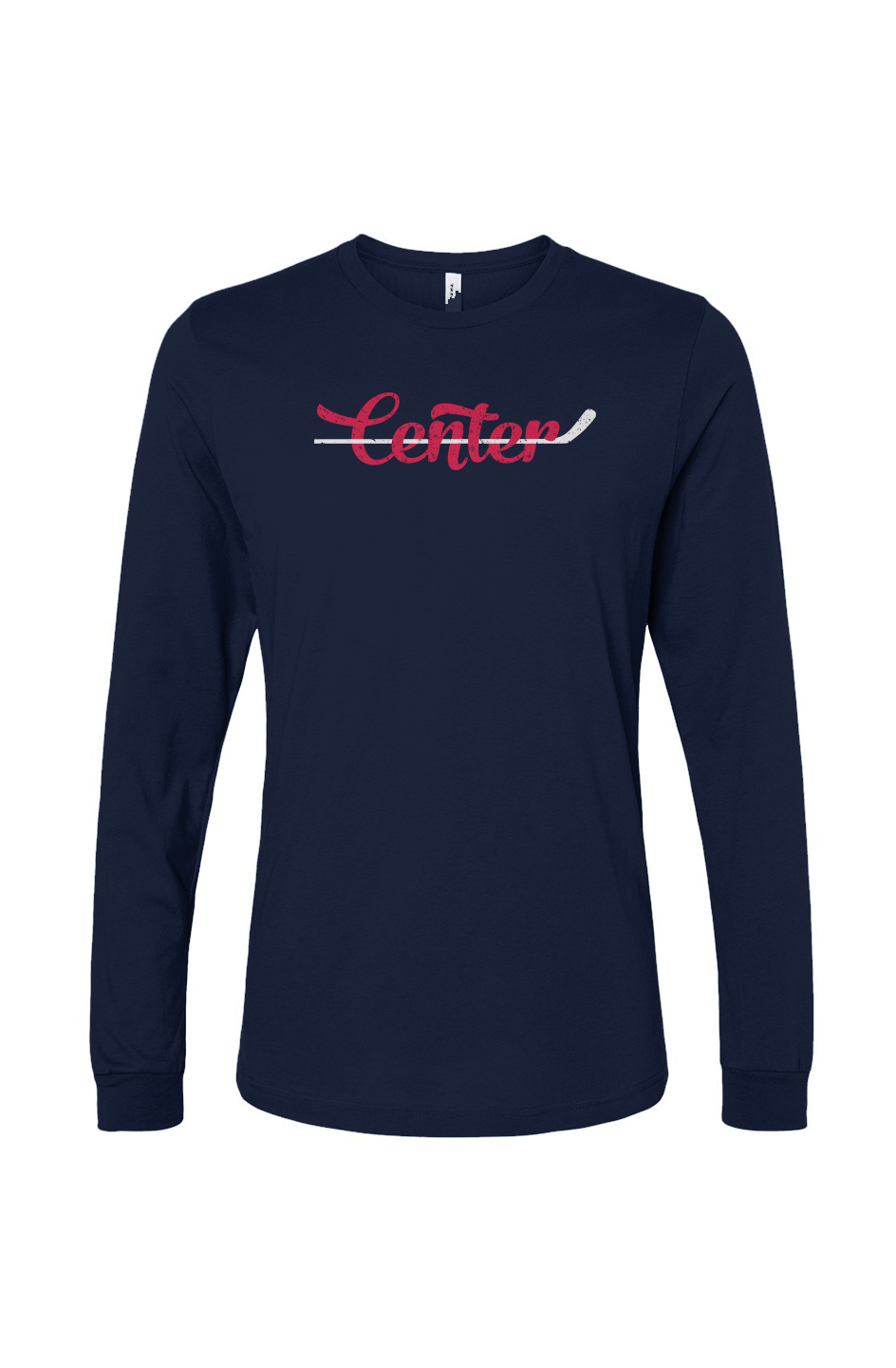 The Benchwarmer Center Long Sleeve Navy Blue | Barn Garb Hockey Threads