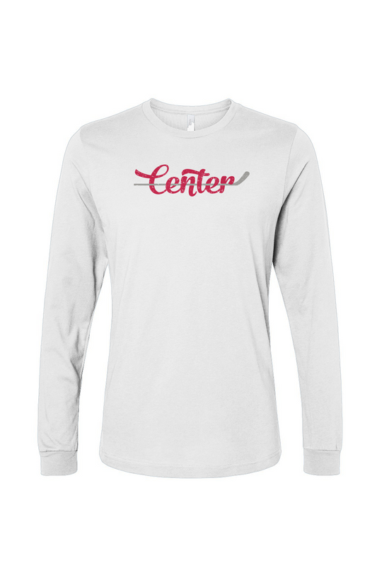 The Benchwarmer Center Long Sleeve White | Barn Garb Hockey Threads