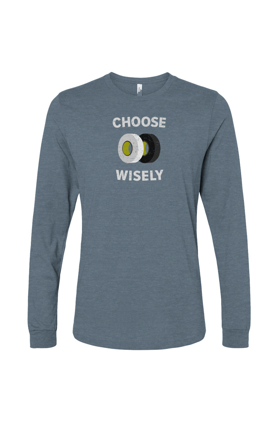 The Benchwarmer Choose Wisely Long Sleeve Slate | Barn Garb Hockey Threads