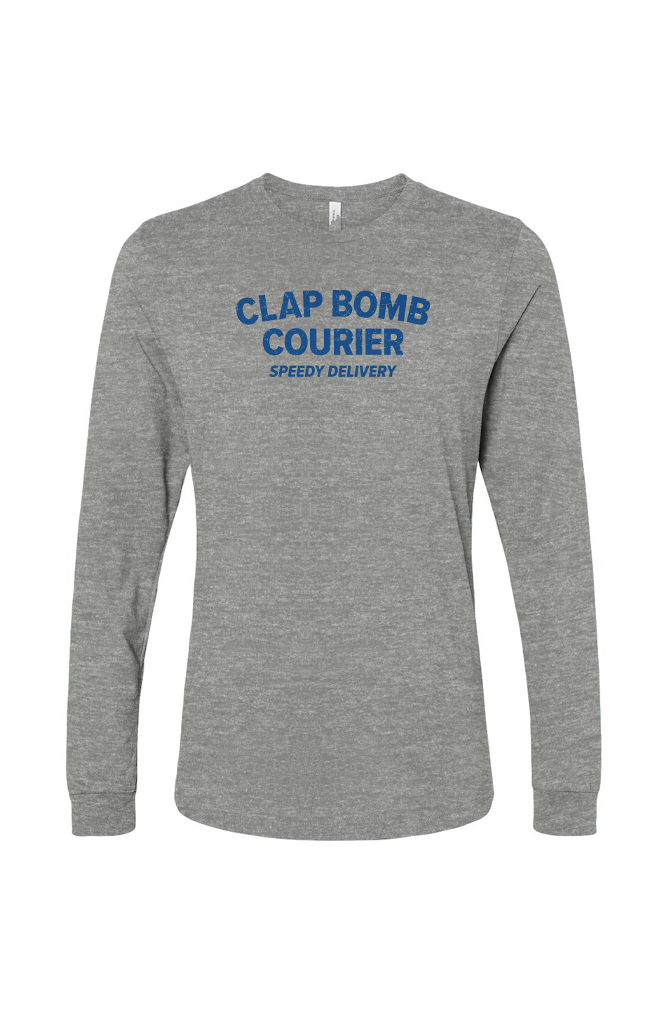 The Benchwarmer Clap Bomb Courier Long Sleeve Grey | Barn Garb Hockey Threads