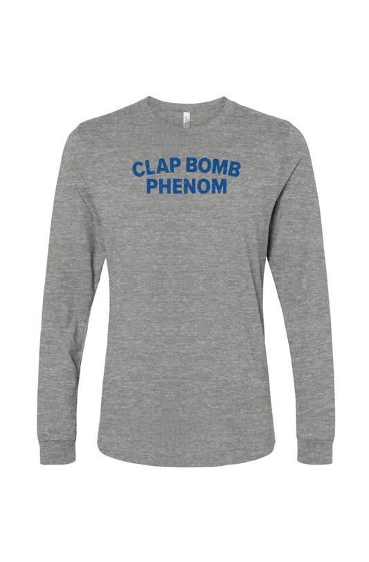The Benchwarmer Clap Bomb Phenom Long Sleeve Grey | Barn Garb Hockey Threads
