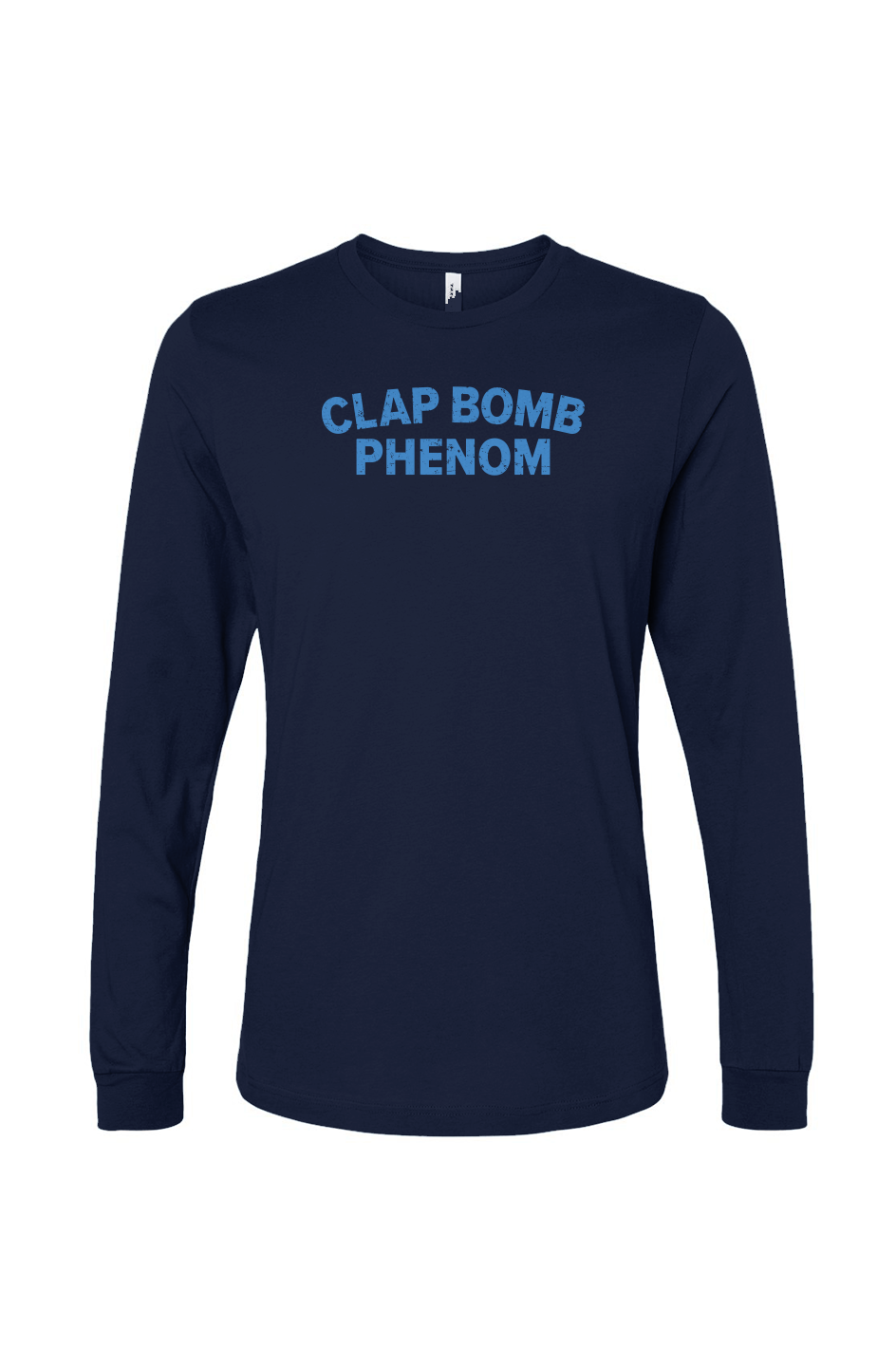 The Benchwarmer Clap Bomb Phenom Long Sleeve Navy Blue | Barn Garb Hockey Threads