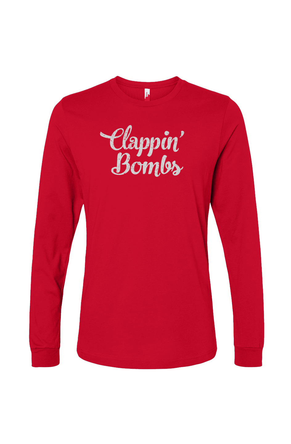 The Benchwarmer Clappin' Bombs Long Sleeve Red | Barn Garb Hockey Threads