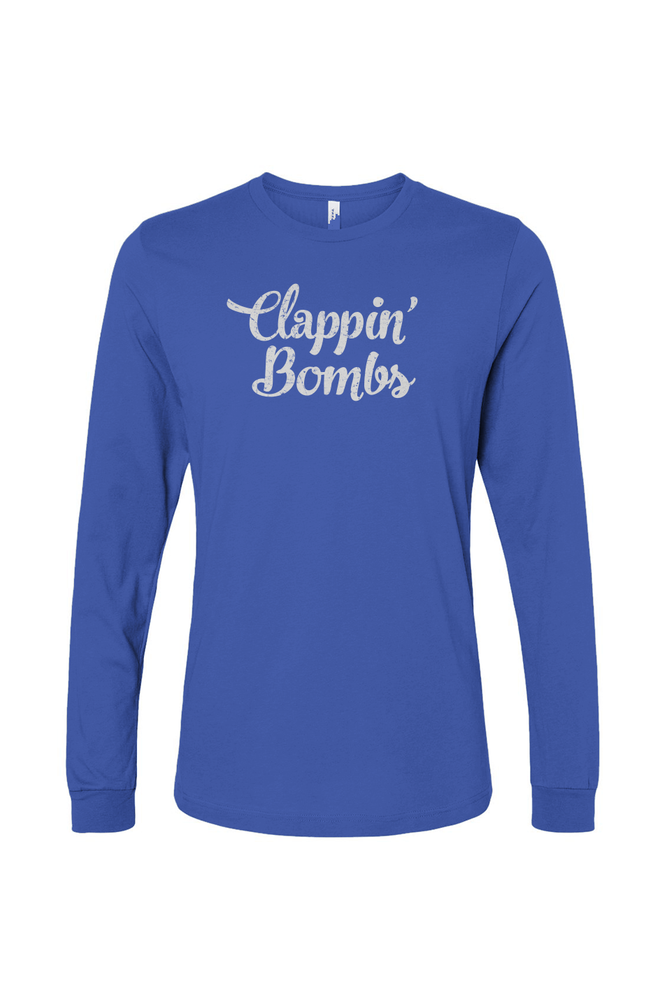 The Benchwarmer Clappin' Bombs Long Sleeve Royal Blue | Barn Garb Hockey Threads