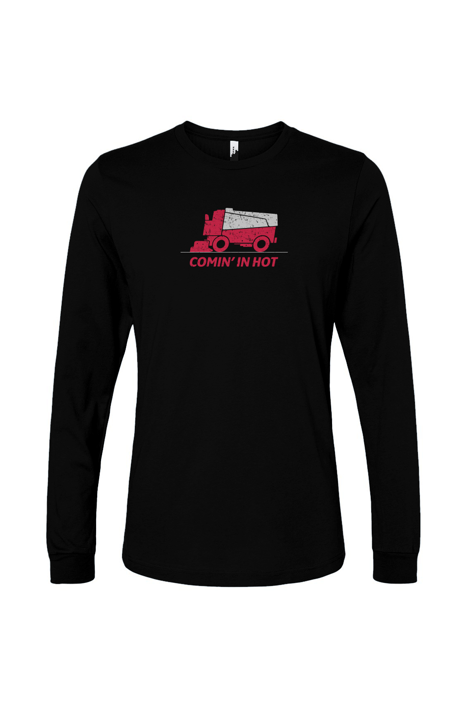 The Benchwarmer Comin' in Hot Long Sleeve Black | Barn Garb Hockey Threads