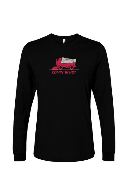The Benchwarmer Comin' in Hot Long Sleeve Black | Barn Garb Hockey Threads