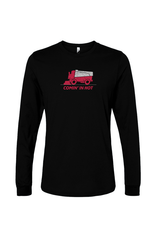 The Benchwarmer Comin' in Hot Long Sleeve Black | Barn Garb Hockey Threads