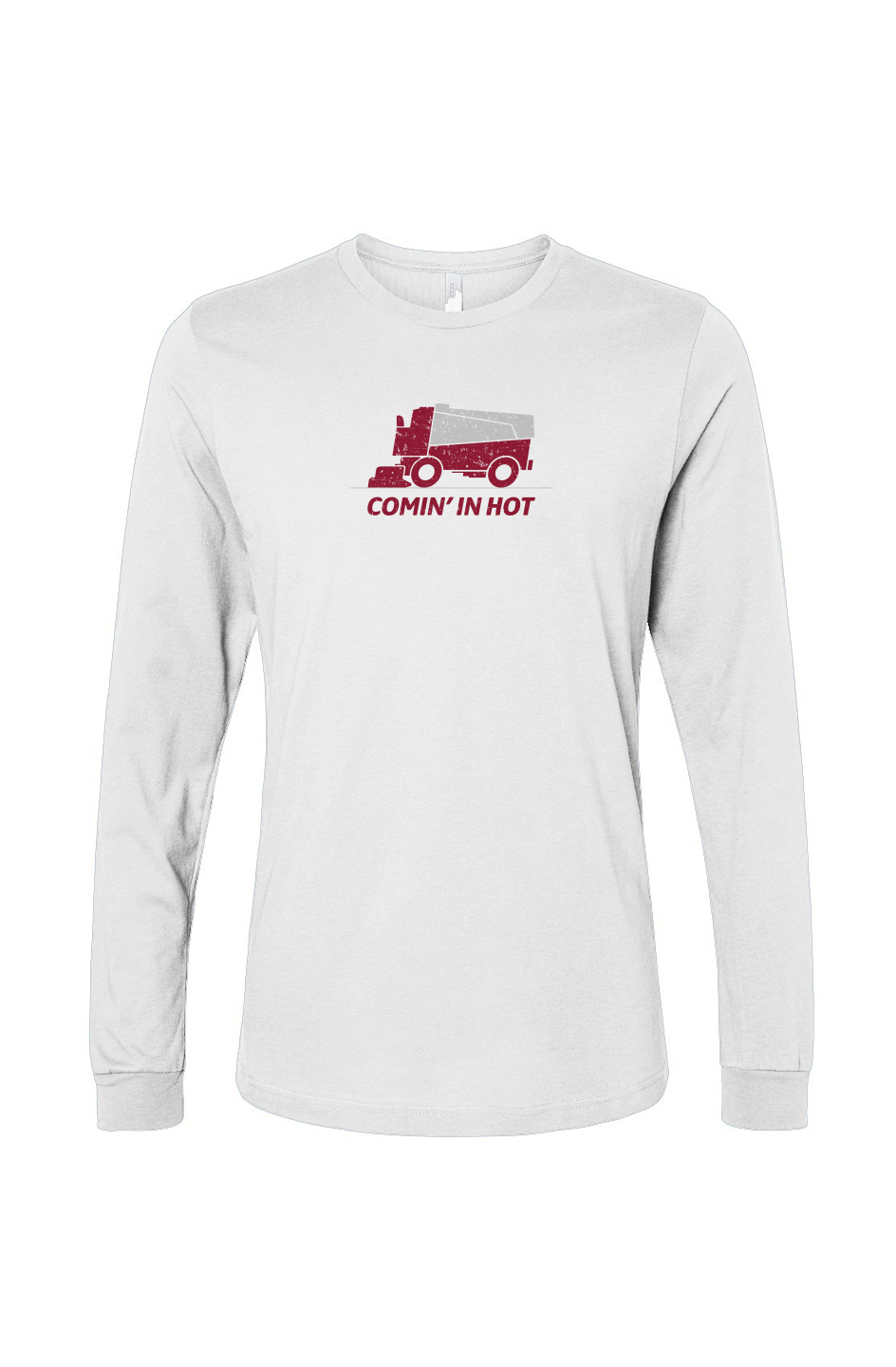 The Benchwarmer Comin' in Hot Long Sleeve White | Barn Garb Hockey Threads
