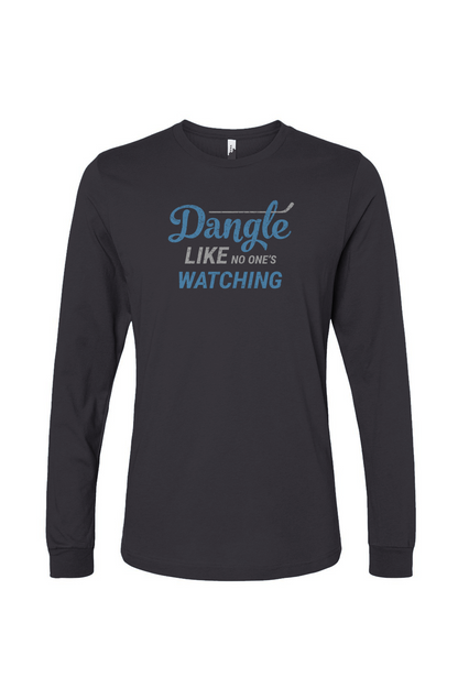 The Benchwarmer Dangle Like No One's Watching Long Sleeve Charcoal | Barn Garb Hockey Threads
