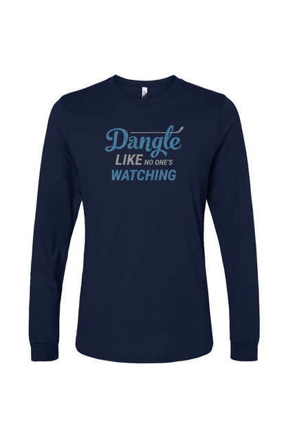 The Benchwarmer Dangle Like No One's Watching Long Sleeve Navy Blue | Barn Garb Hockey Threads