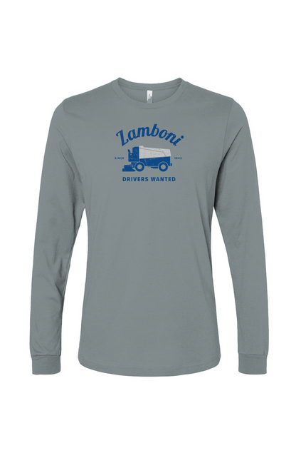The Benchwarmer Drivers Wanted Long Sleeve Slate | Barn Garb Hockey Threads