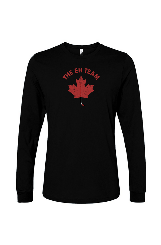 The Benchwarmer Eh Team Long Sleeve Black | Barn Garb Hockey Threads