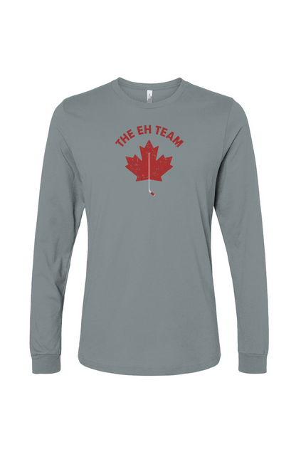 The Benchwarmer Eh Team Long Sleeve Blue Storm | Barn Garb Hockey Threads