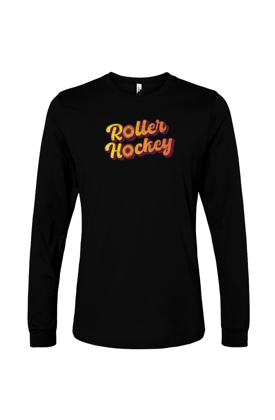 The Benchwarmer Feeling Groovy Roller Hockey Long Sleeve Tee Black | Barn Garb Hockey Threads