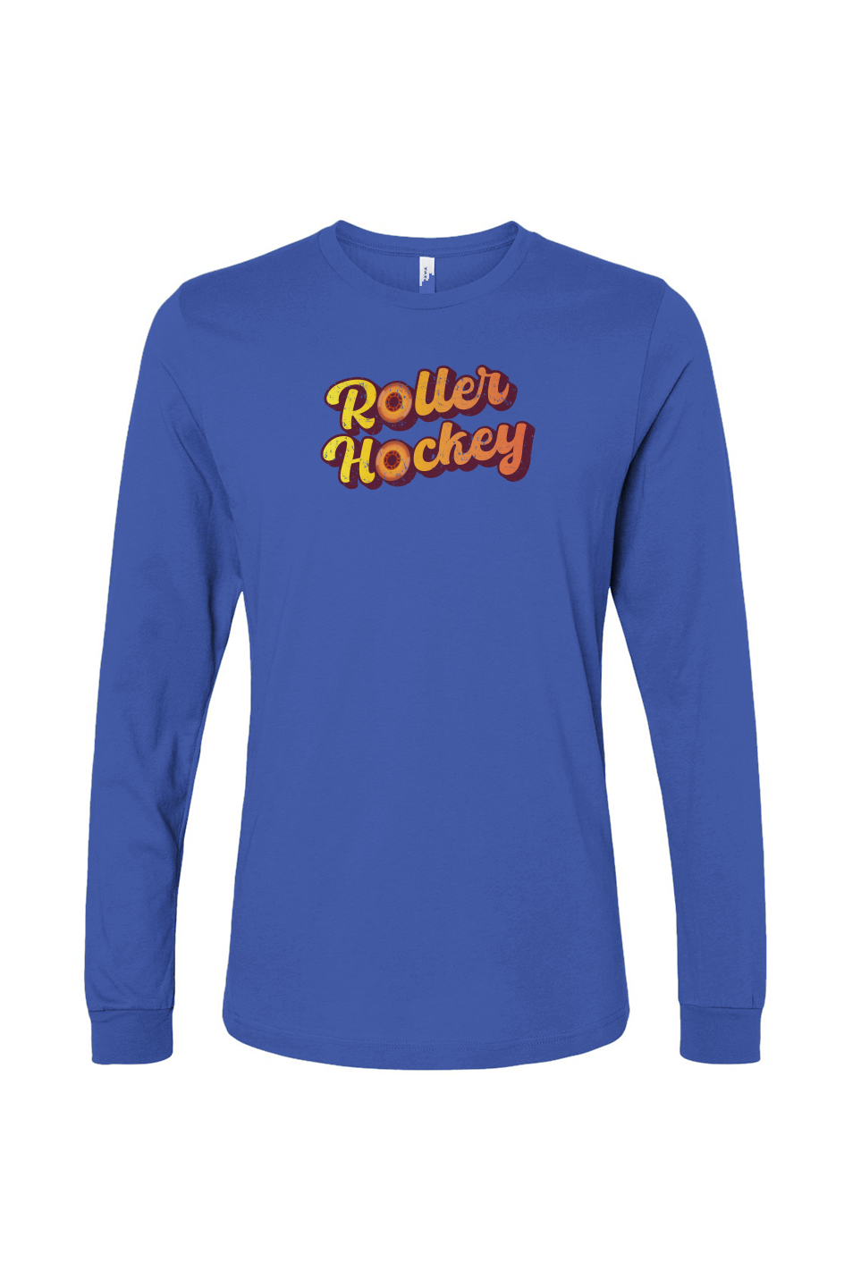 The Benchwarmer Feeling Groovy Roller Hockey Long Sleeve Tee Royal Blue | Barn Garb Hockey Threads