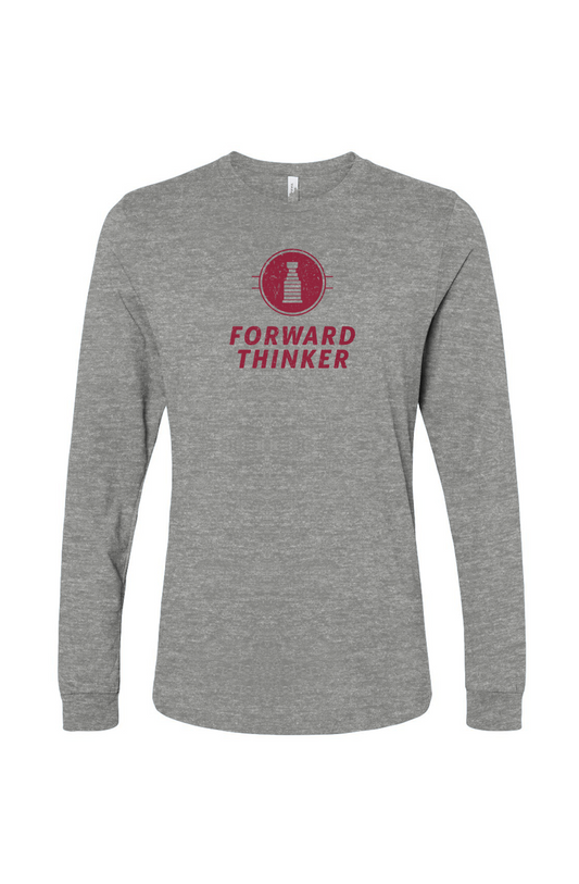 The Benchwarmer Forward Thinker Long Sleeve Grey | Barn Garb Hockey Threads