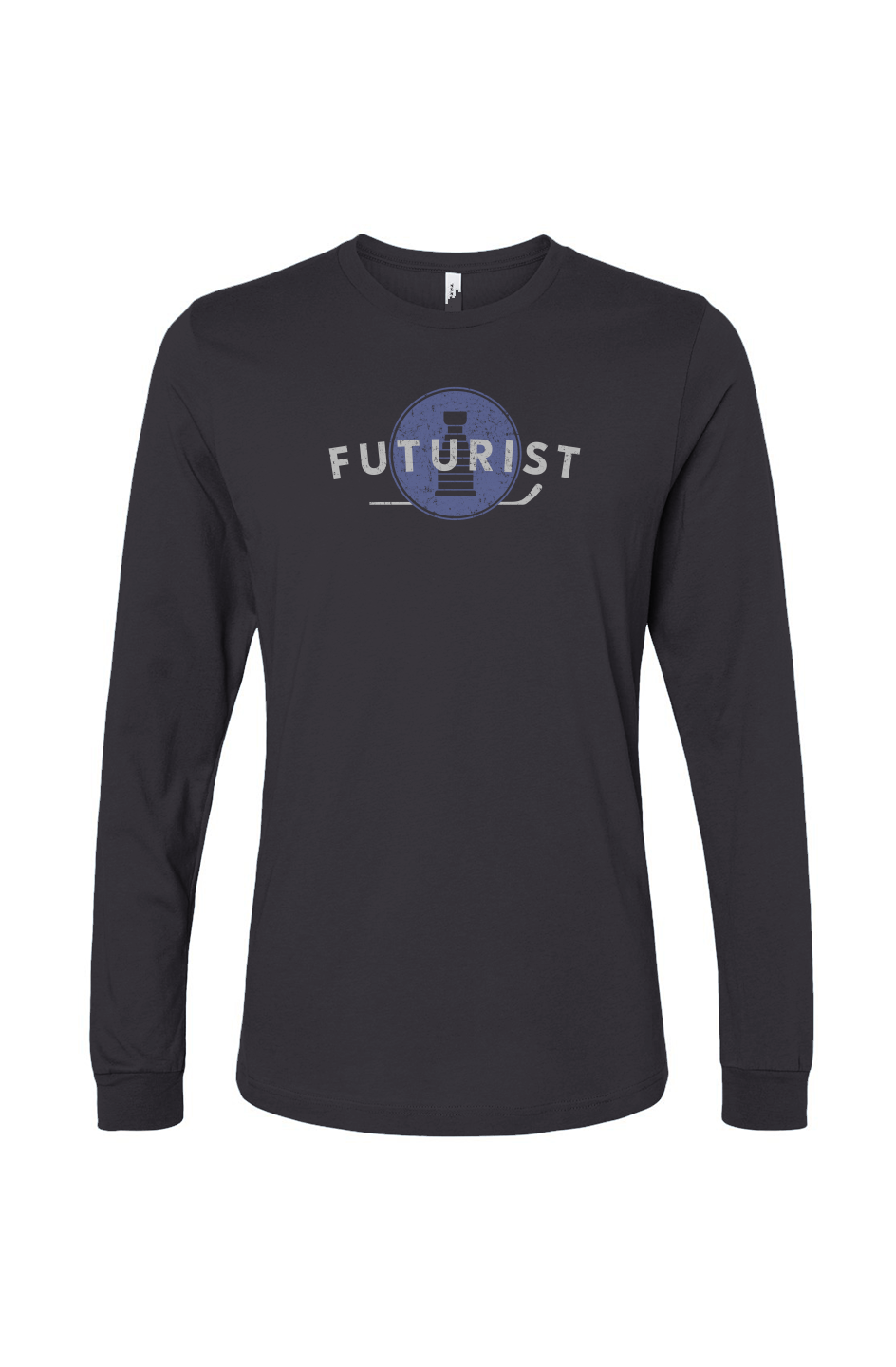 The Benchwarmer Futurist Long Sleeve Charcoal | Barn Garb Hockey Threads