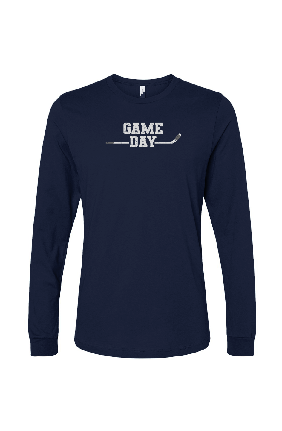 The Benchwarmer Game Day Long Sleeve Navy Blue | Barn Garb Hockey Threads