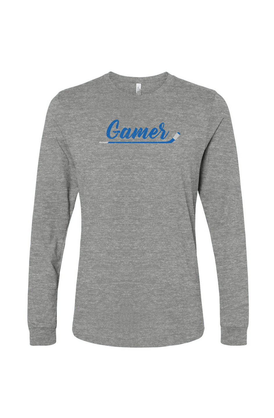 The Benchwarmer Gamer Long Sleeve Grey | Barn Garb Hockey Threads