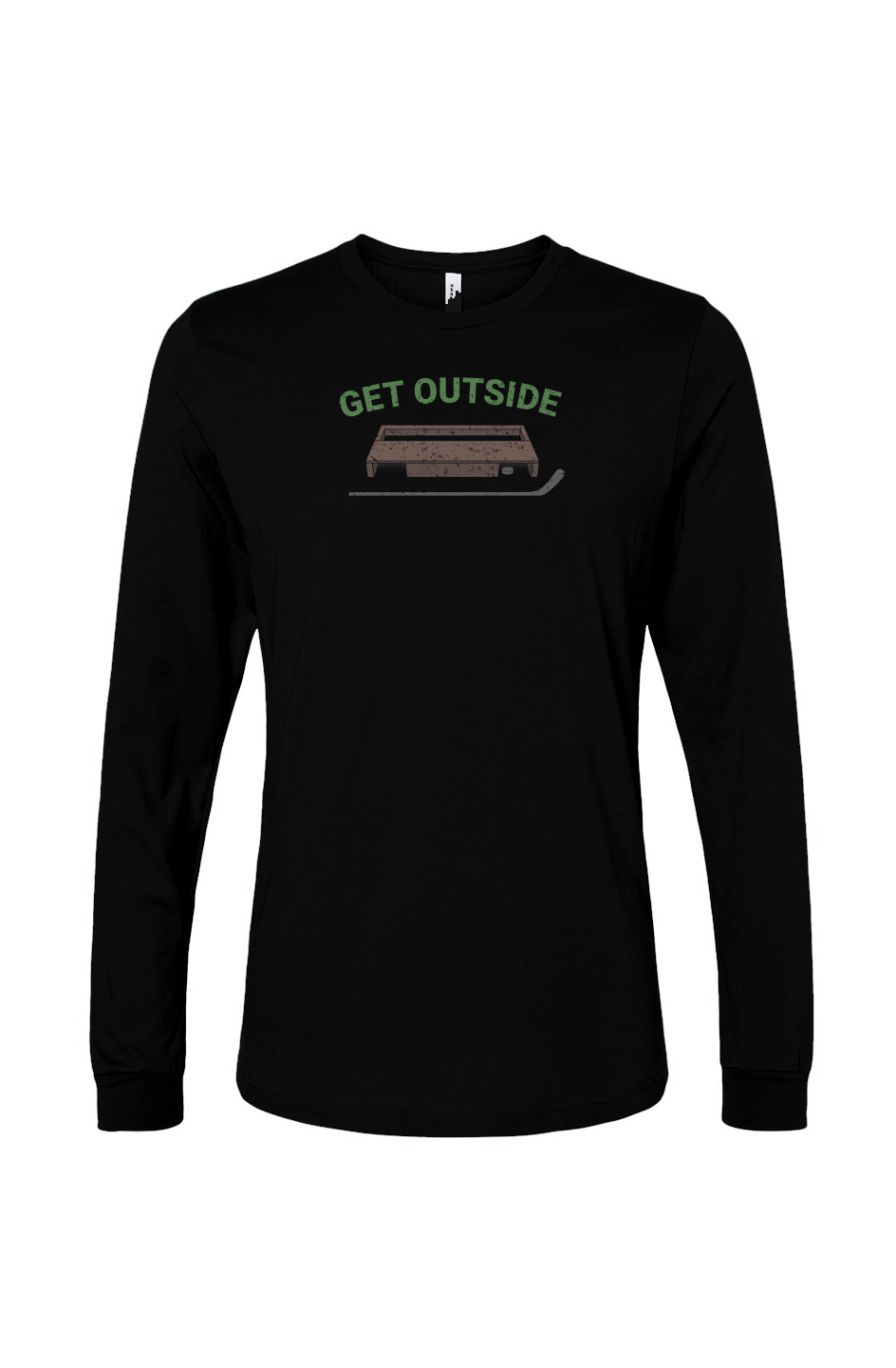 The Benchwarmer Get Outside Long Sleeve Black | Barn Garb Hockey Threads