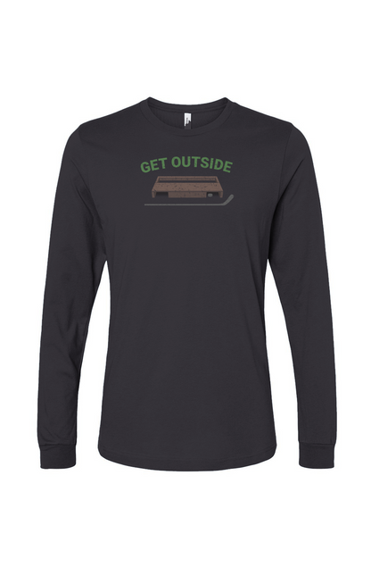 The Benchwarmer Get Outside Long Sleeve Charcoal | Barn Garb Hockey Threads