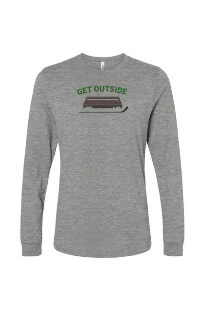 The Benchwarmer Get Outside Long Sleeve Grey | Barn Garb Hockey Threads