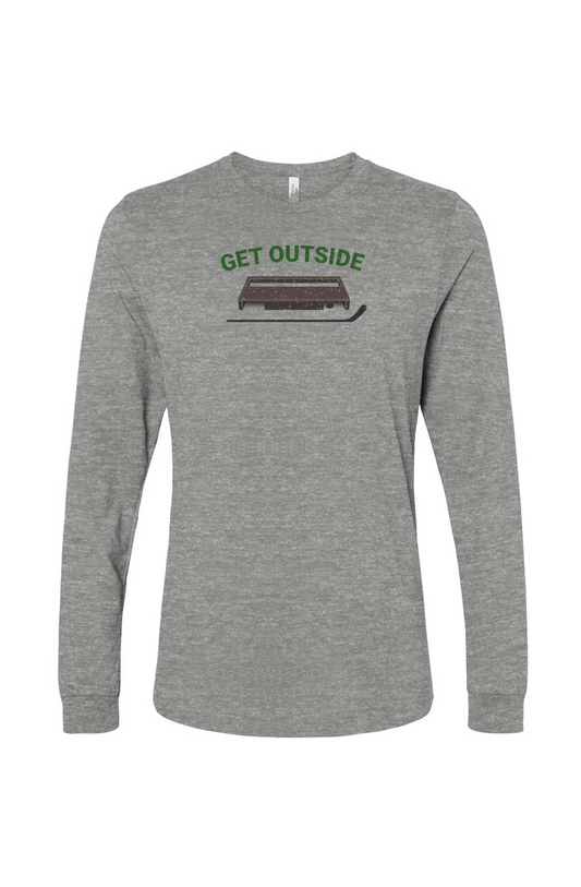 The Benchwarmer Get Outside Long Sleeve Grey | Barn Garb Hockey Threads