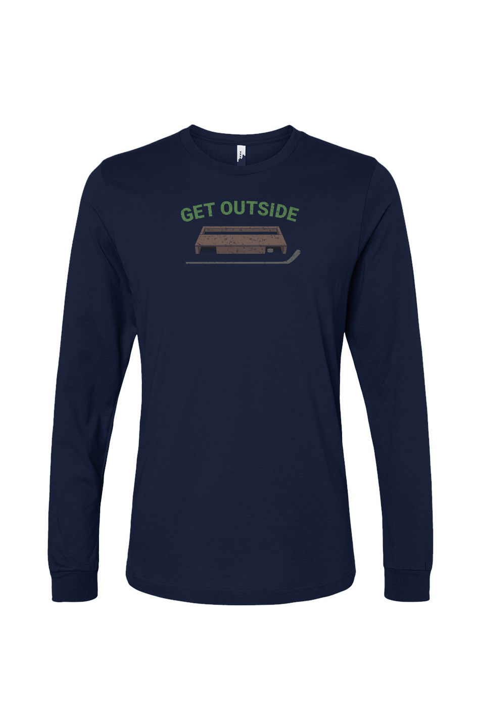 The Benchwarmer Get Outside Long Sleeve Navy Blue | Barn Garb Hockey Threads