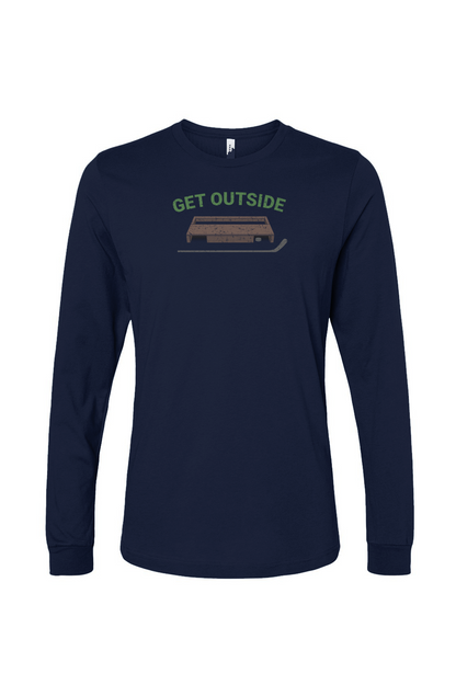 The Benchwarmer Get Outside Long Sleeve Navy Blue | Barn Garb Hockey Threads