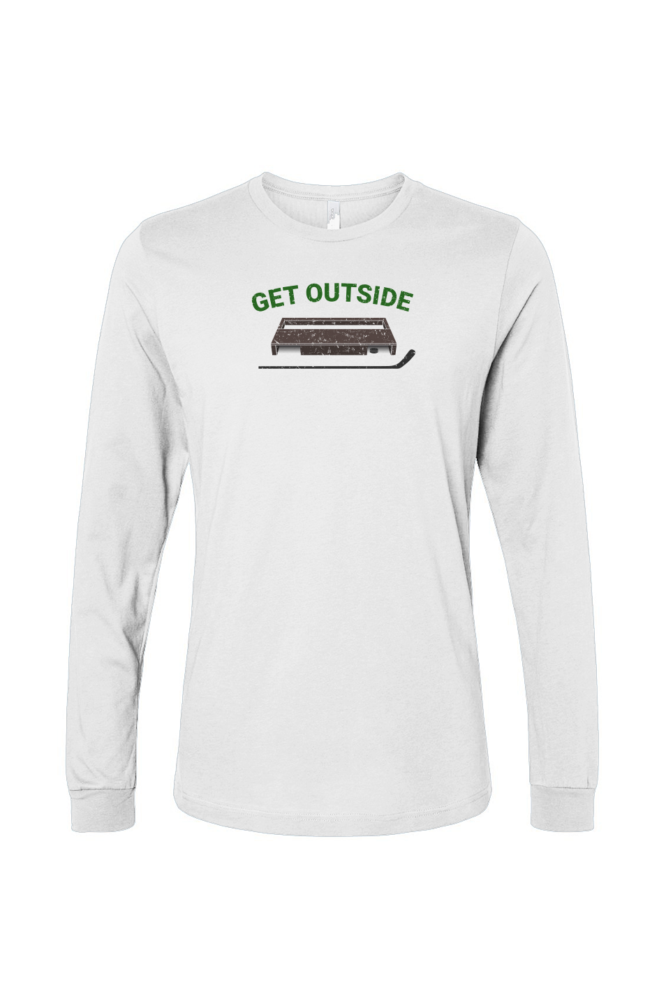 The Benchwarmer Get Outside Long Sleeve White | Barn Garb Hockey Threads