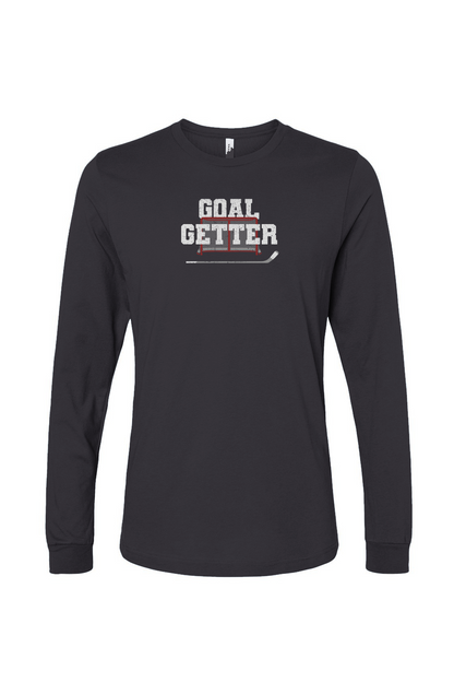 The Benchwarmer Goal Getter Long Sleeve Charcoal | Barn Garb Hockey Threads