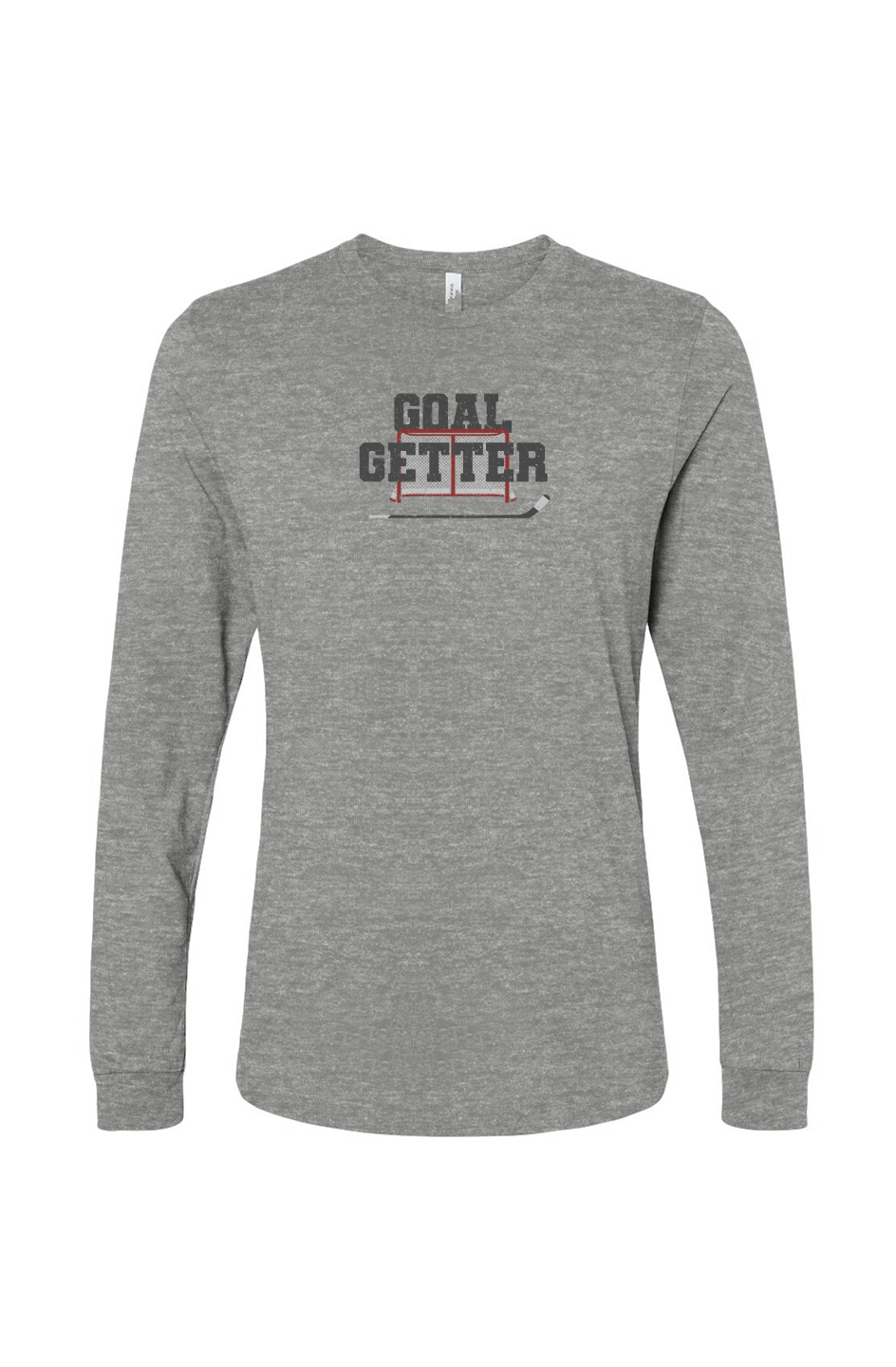 The Benchwarmer Goal Getter Long Sleeve Grey | Barn Garb Hockey Threads
