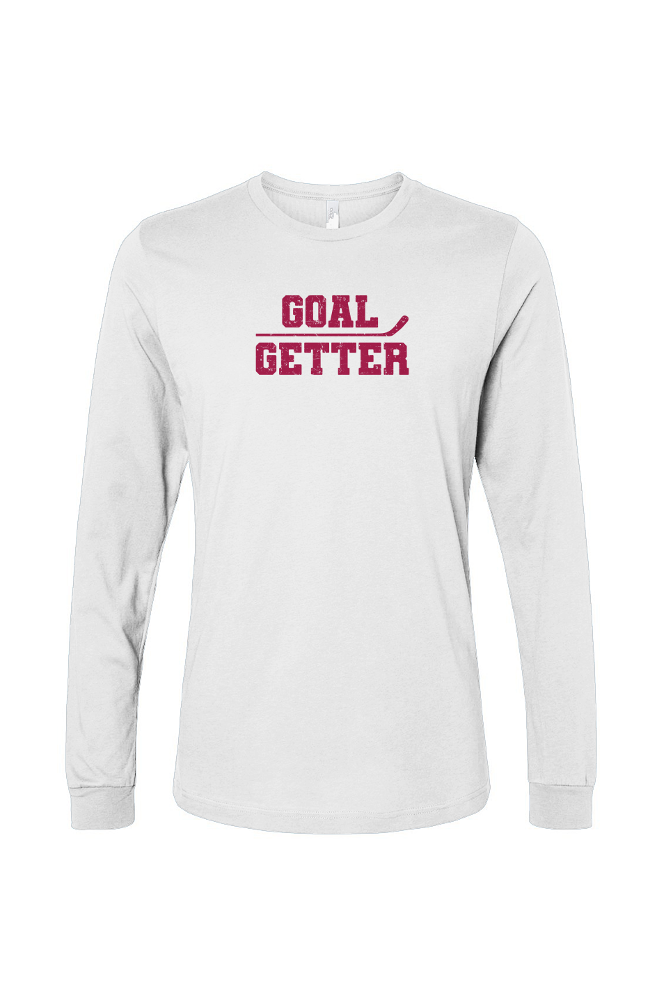 The Benchwarmer Goal Getter Stick Long Sleeve White | Barn Garb Hockey Threads