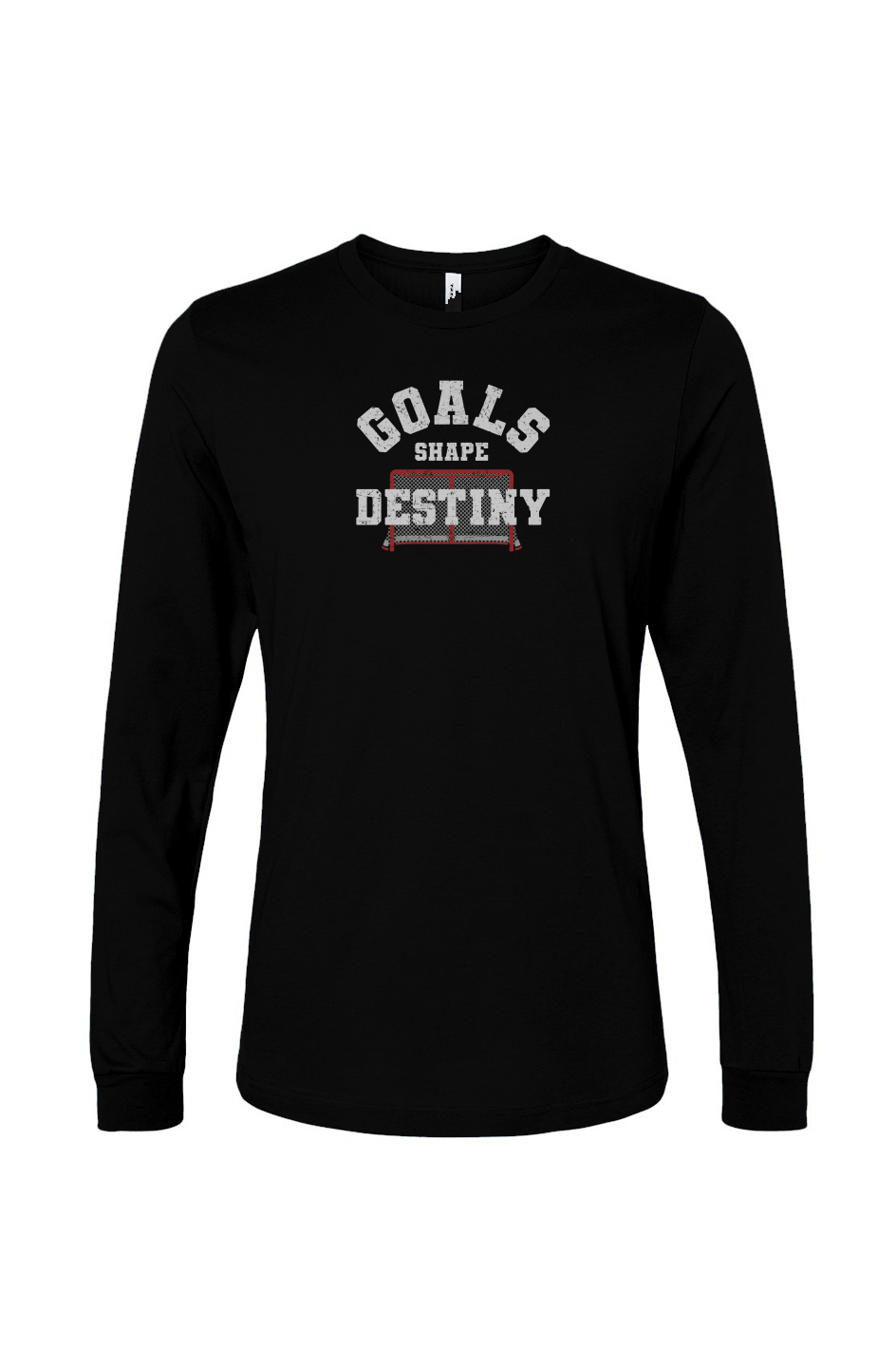 The Benchwarmer Goals Shape Destiny Net Long Sleeve Black | Barn Garb Hockey Threads
