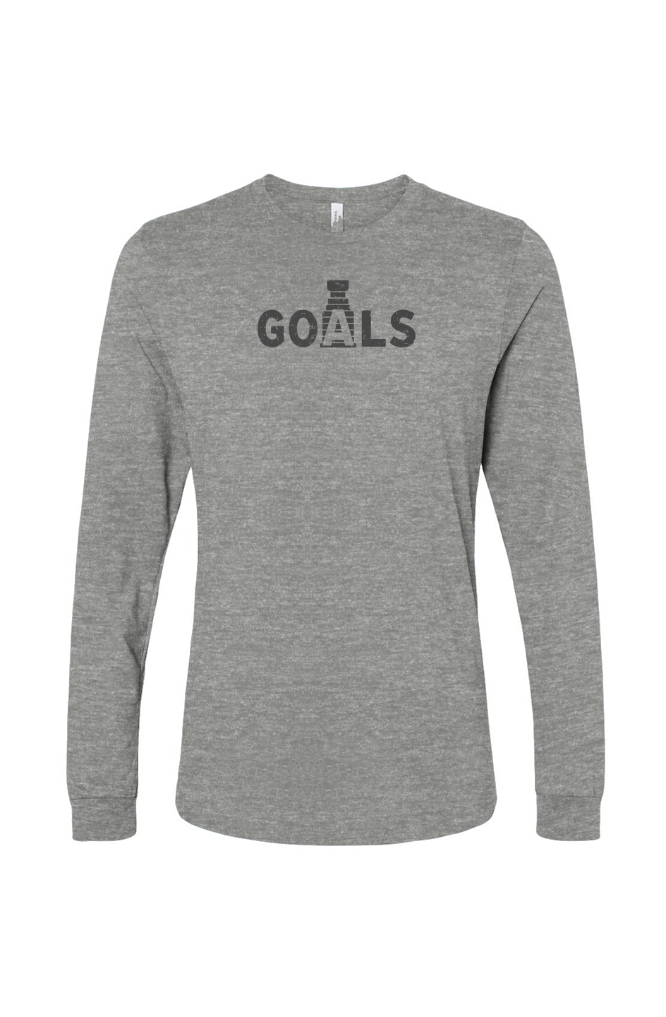 The Benchwarmer Goals Stanley Cup Long Sleeve Grey | Barn Garb Hockey Threads