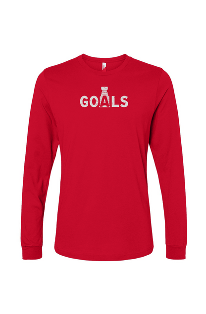 The Benchwarmer Goals Stanley Cup Long Sleeve Red | Barn Garb Hockey Threads