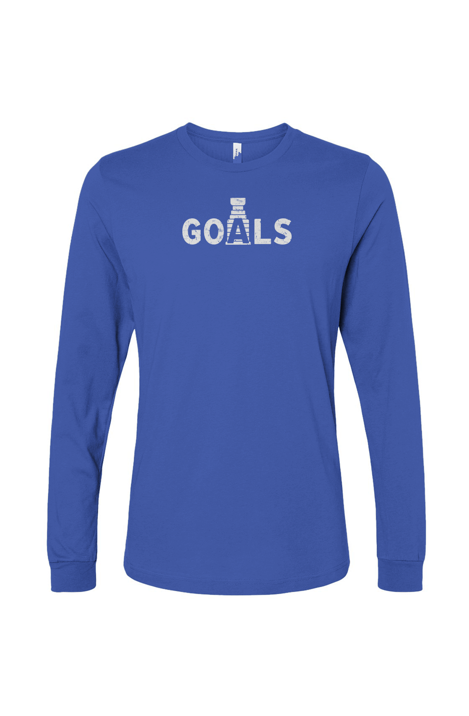The Benchwarmer Goals Stanley Cup Long Sleeve Royal Blue | Barn Garb Hockey Threads
