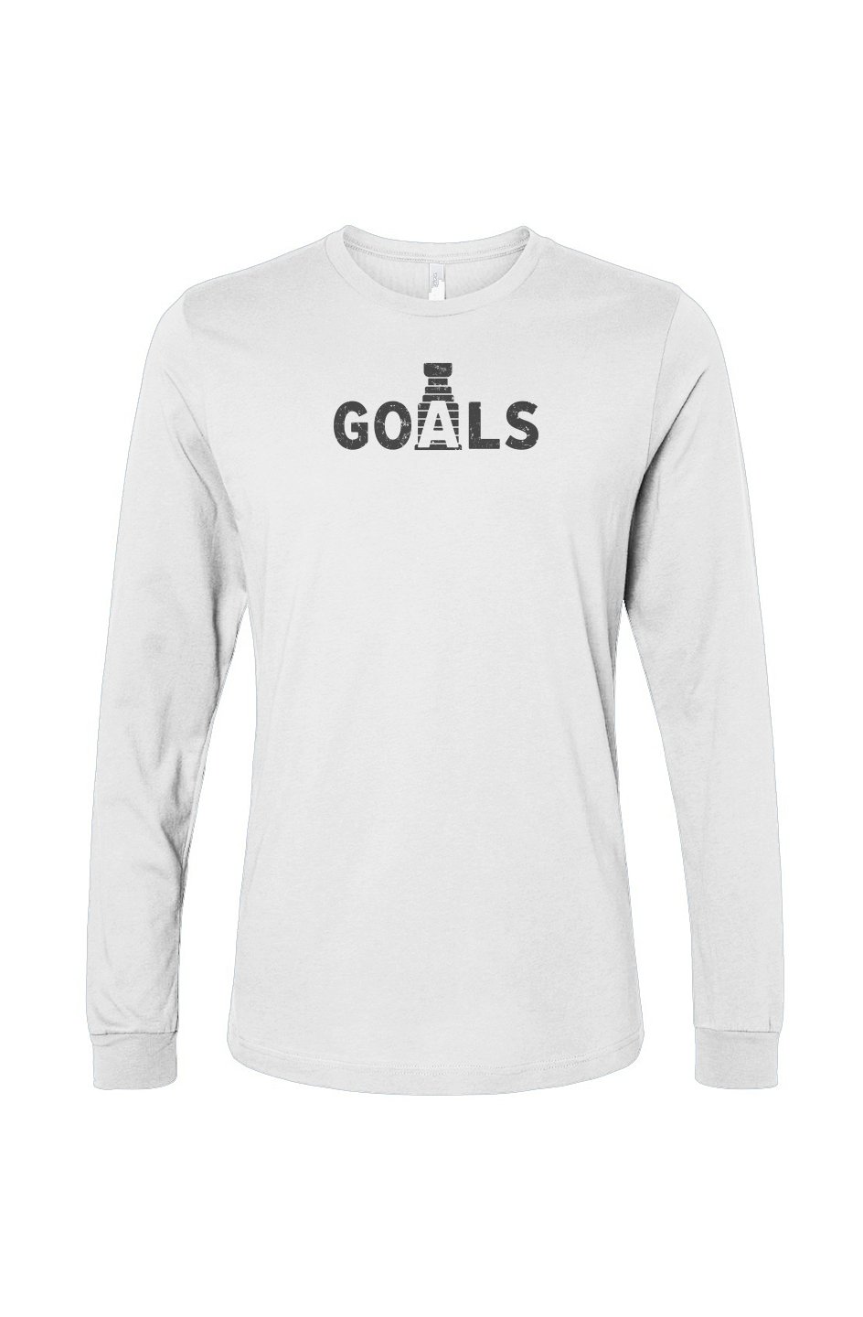 The Benchwarmer Goals Stanley Cup Long Sleeve White | Barn Garb Hockey Threads
