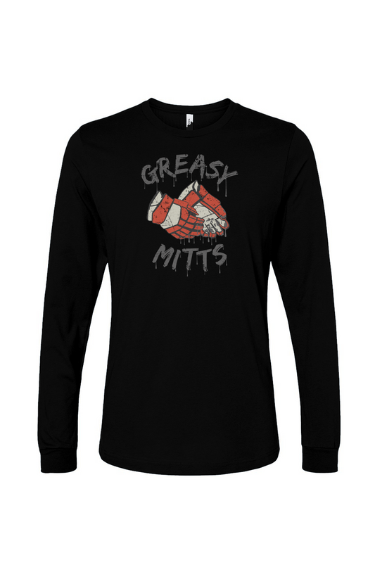 The Benchwarmer Greasy Mitts Long Sleeve Black | Barn Garb Hockey Threads