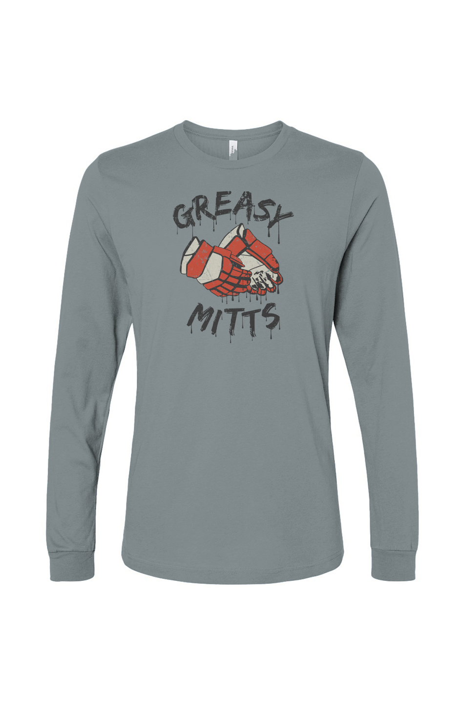 The Benchwarmer Greasy Mitts Long Sleeve Blue Storm | Barn Garb Hockey Threads