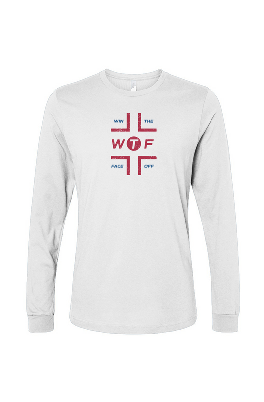 The Benchwarmer Hash Clash Long Sleeve White | Barn Garb Hockey Threads