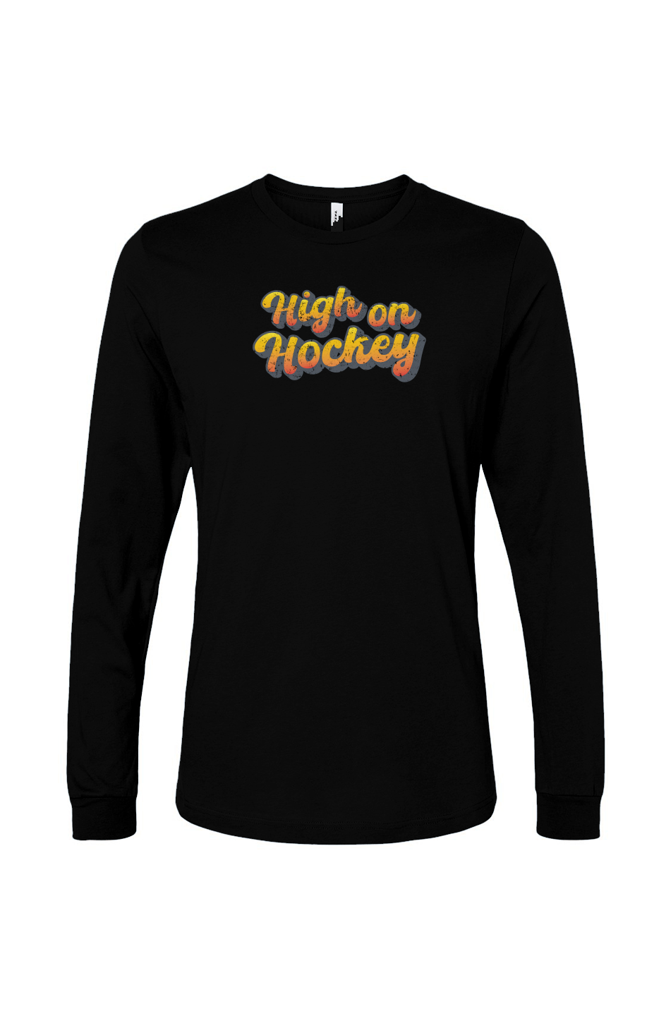 The Benchwarmer High on Hockey Long Sleeve Black | Barn Garb Hockey Threads