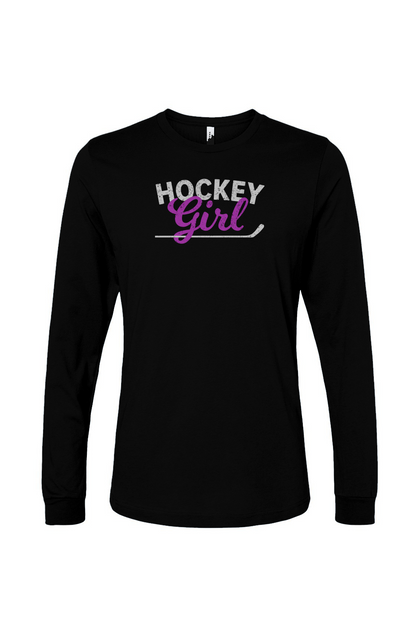 The Benchwarmer Hockey Girl Long Sleeve Black | Hockey Girl Barn Garb Hockey Threads
