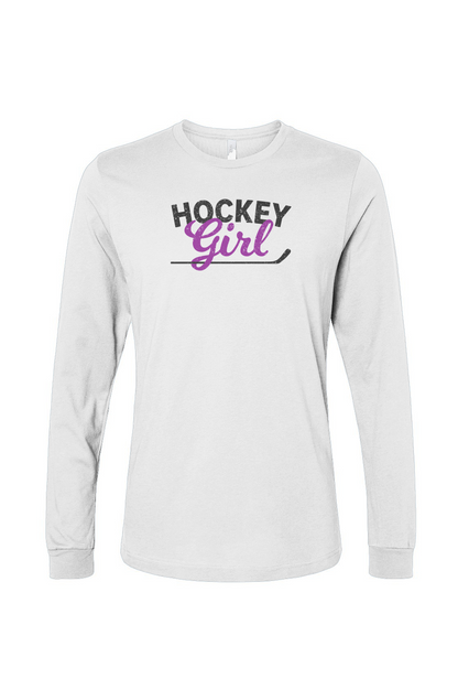 The Benchwarmer Hockey Girl Long Sleeve White | Hockey Girl Barn Garb Hockey Threads