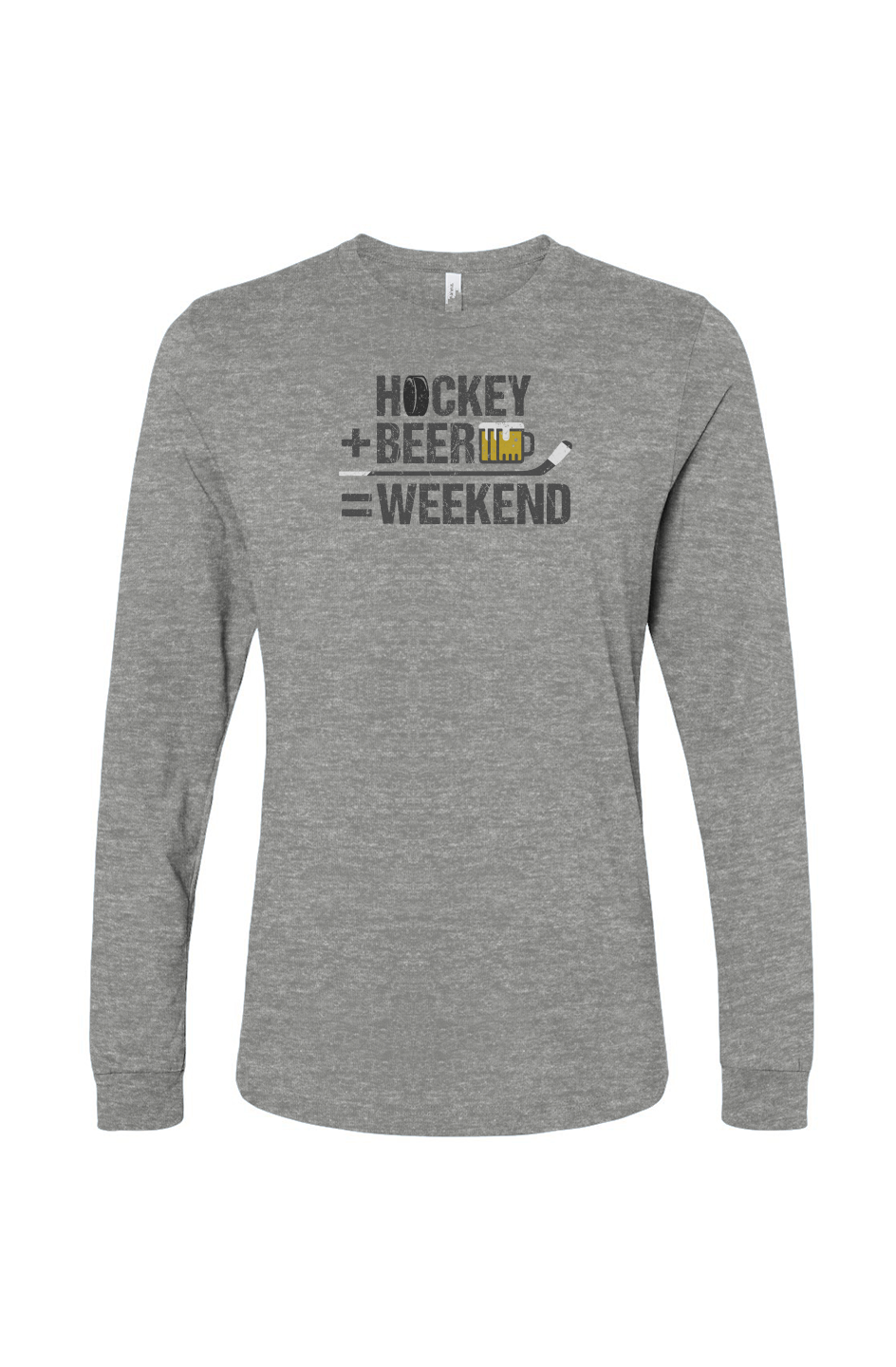 The Benchwarmer Hockey Math Long Sleeve Grey | Barn Garb Hockey Threads