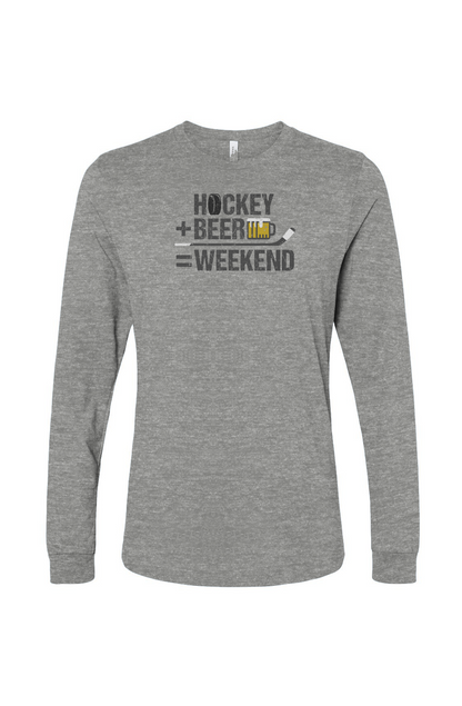 The Benchwarmer Hockey Math Long Sleeve Grey | Barn Garb Hockey Threads