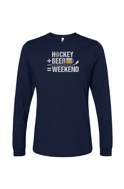 The Benchwarmer Hockey Math Long Sleeve Navy Blue | Barn Garb Hockey Threads