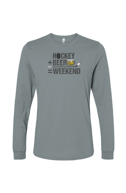 The Benchwarmer Hockey Math Long Sleeve Storm Blue | Barn Garb Hockey Threads